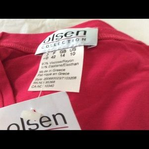 Olsen LS Fuchsia Top NWT